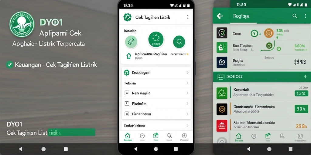Tampilan antarmuka DYO1 yang memudahkan cek tagihan listrik.