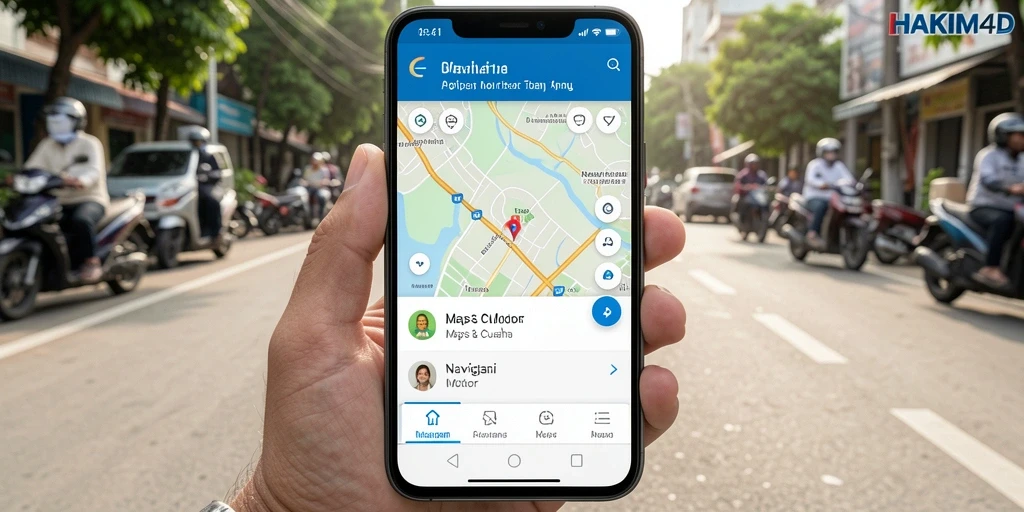 Tampilan antarmuka HAKIM4D yang sederhana dan fungsional untuk navigasi motor.