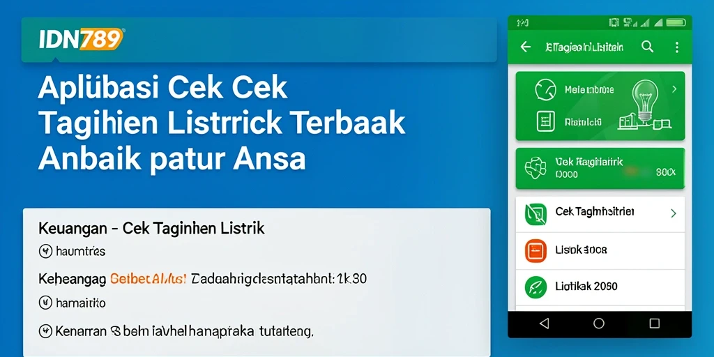 Antarmuka pengguna IDN789 untuk cek tagihan listrik yang modern dan intuitif.