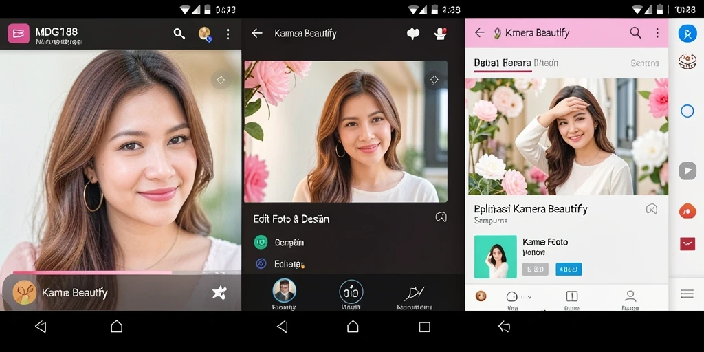 Tampilan antarmuka MDG188 yang intuitif dan user-friendly untuk edit foto.