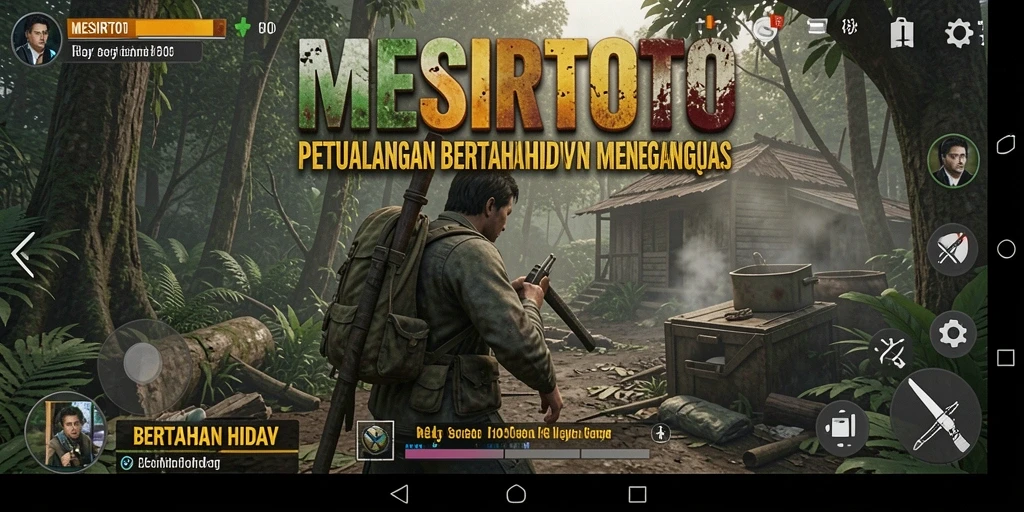 Tampilan antarmuka <strong>MESIRTOTO</strong> yang realistis dan menarik saat bertahan hidup.