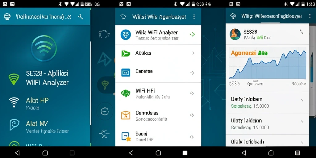 Antarmuka SE328 dengan analisis jaringan WiFi yang informatif.