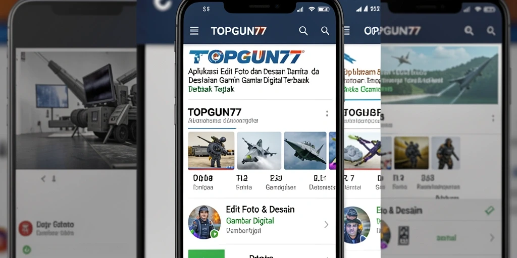 Antarmuka intuitif dan fitur canggih TOPGUN77 saat mengedit gambar digital.